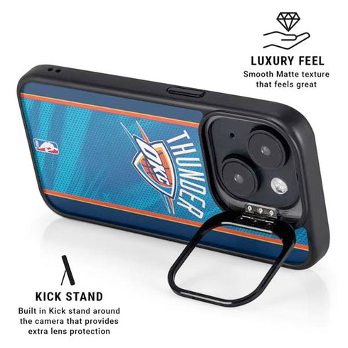 NBA Oklahoma City Thunder Blue Jersey iPhone 15 Kickstand Case